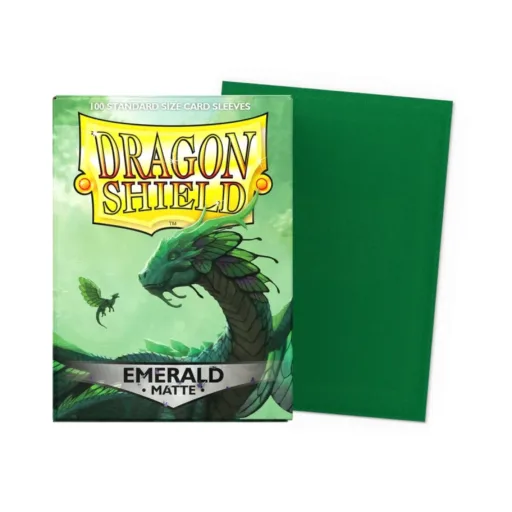 Dragon Shield Matte Sleeves - Emerald (100 Sleeves) - Box