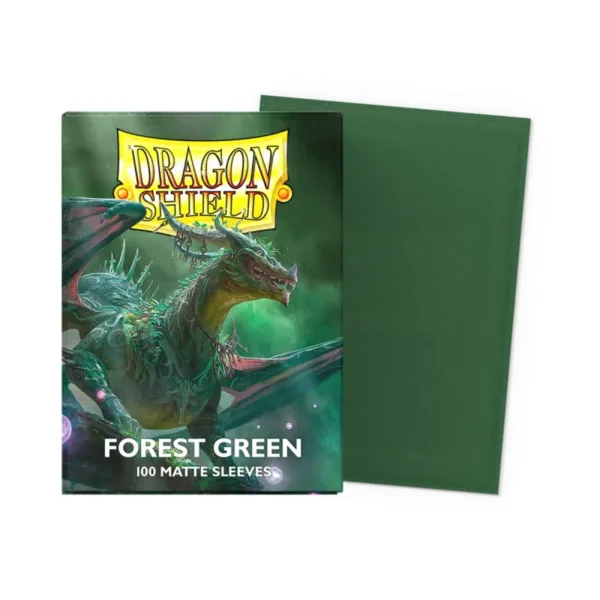 Dragon Shield Matte Sleeves - Forest Green (100 Sleeves) - Box