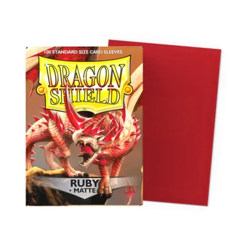 Dragon Shield Matte Sleeves - Ruby (100 Sleeves) - Box