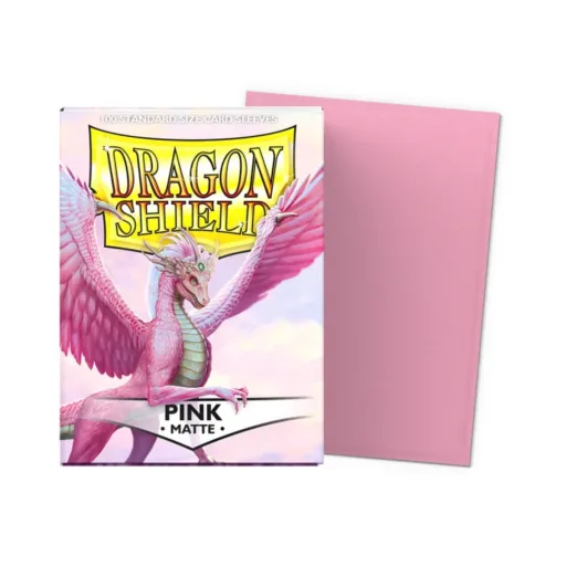 Dragon Shield Standard Sleeves - Matte Pink (100 Sleeves) - Box Art