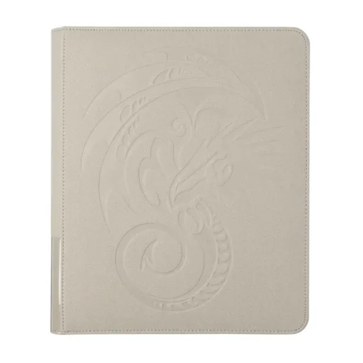 Dragon Shield Zipster Regular - Ashen White - Front Cover Dragon Shield Zipster Regular - Ashen White - Front Cover
