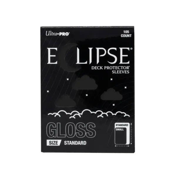 Eclipse® Gloss Standard Deck Protector® Sleeves: Jet Black - Box Eclipse® Gloss Standard Deck Protector® Sleeves: Jet Black - Box
