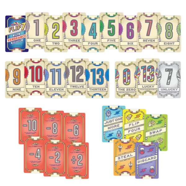 Flip 7 With A Vengeance - Cards Flip 7 With A Vengeance - Cards