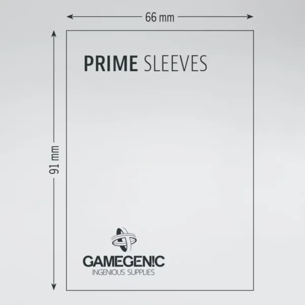 Gamegenic - Prime Sleeves Black 66X91 - Size Gamegenic - Prime Sleeves Black 66X91 - Size