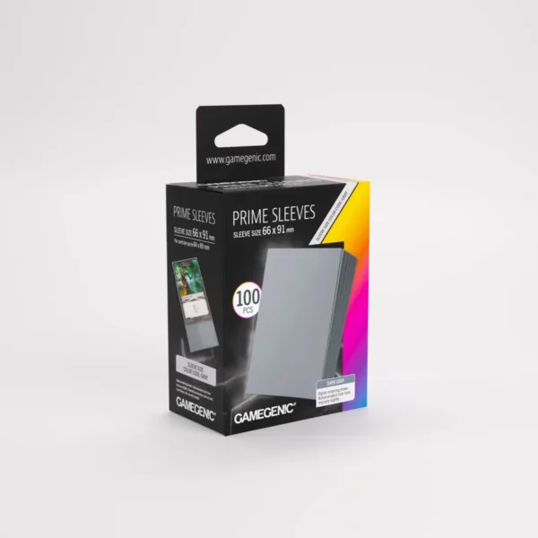Gamegenic - Prime Sleeves Dark Gray 66X91 - Box Gamegenic - Prime Sleeves Dark Gray 66X91 - Box