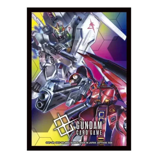 Gundam TCG - Official Card Sleeves 02 Nu Gundam VS Sazabi - Sleeve Art