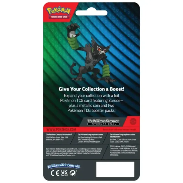 Pokémon Enhanced 2-Pack Blister Zarude - En - Back Cover