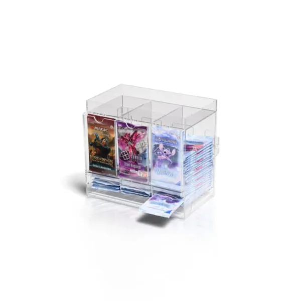 The Acrylic Box | 3-Slot Pack Dispenser | Acryl Dispenser - Dispensing