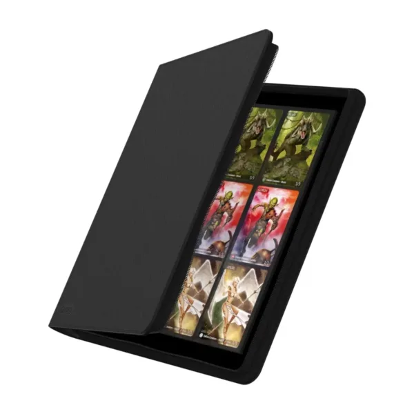 Ultimate Guard Zipfolio 480 24-Pocket Xenoskin - Black - Open