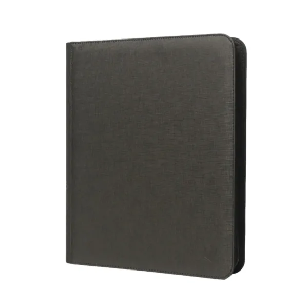 Up - 9-Pocket Zippered Toploader Premium Pro-Binder Black - Front Without Packaging
