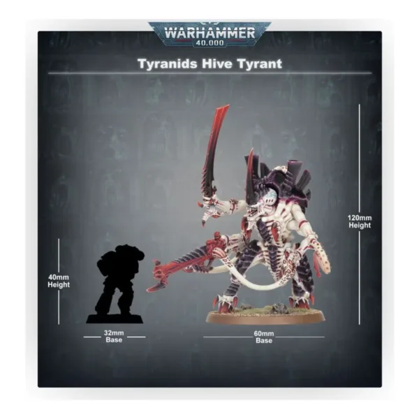 Warhammer 40K - Hive Tyrant (51-08) - Size