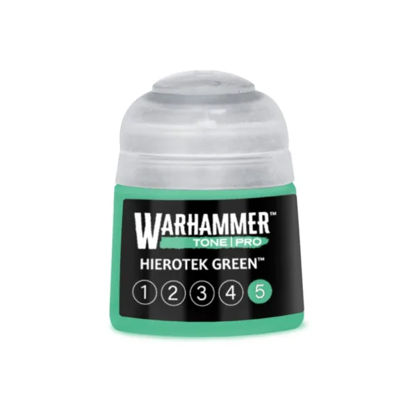 Warhammer Paint Tone Pro Hierotek Green 5 (12Ml) - Pot Warhammer Paint Tone Pro Hierotek Green 5 (12Ml) - Pot